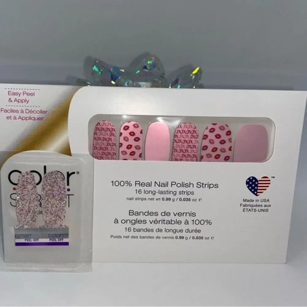 Color Street | Kiss and Makeup, a frosted soft pink shade with hugs and kisses - Picture 7 of 10